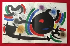 Miro Joan Miró, Original Limited Edition Lithograph X. 1972  Mourlot Paris