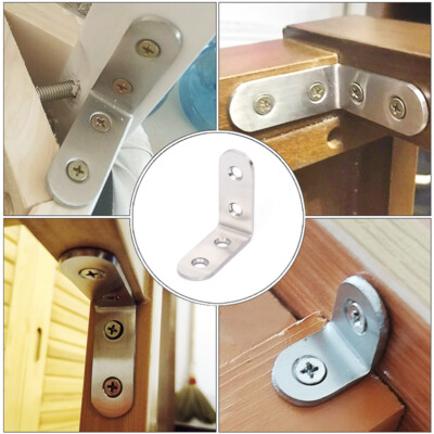 Edelstahl Winkelverbinder Für Holz - Größe Wählbar 20-150mm, 4 Löcher, 304 Edelstahl