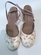 Scarpe sandali fenicottero Gianna Meliani pelle bianca rosa taglia 39 Made in Italy