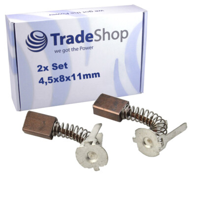 2x Bronzekohlen Kohlebürsten 4,5x8x11mm für Bosch GSB 140-LI, GSR 180-LI
