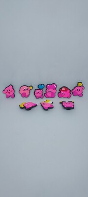 Kirby Nintendo Croc Shoe Charms Jibbitz X9