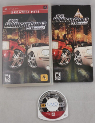 Midnight Club 3 Dub Edition - Greatest Hits (Sony PSP, 2005)  Complete - Tested