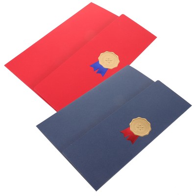  2 Pcs Zertifikatshülle Prüfungszertifikatsordner Urkundenordner Aus Papier