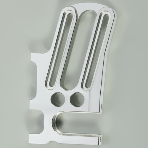 Motor Mount For Large Pinions 1/5 Motor Castle Arrma Limitless Aluminum Silver - Picture 11 of 16