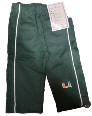 Two Feet Ahead Baby Boys Pants with Back Pocket Size 12 Month Miami Hurrican New