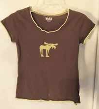 Lazy One Size Small Girls T-Shirt 100% Cotton 14" Chest & 19" Long