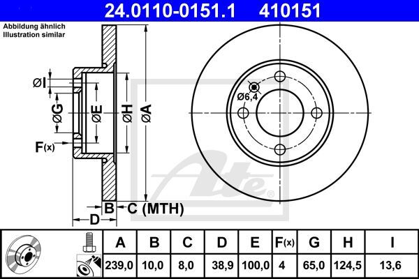 Jeu de 2 disques de frein Seat Ibiza II à haute endurance thermique