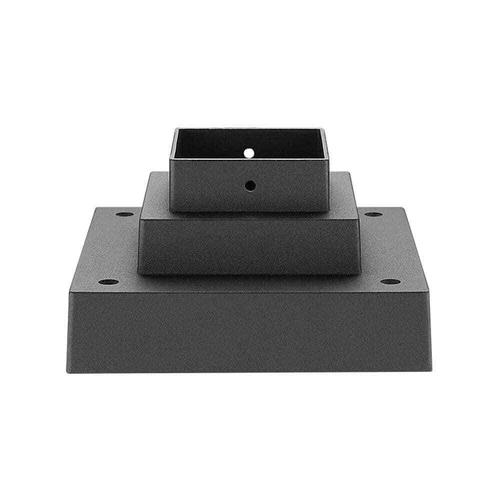 Filament Design 6.75" Black Aluminum Outdoor Pier Mount Base, Square Fitter - Picture 1 of 2