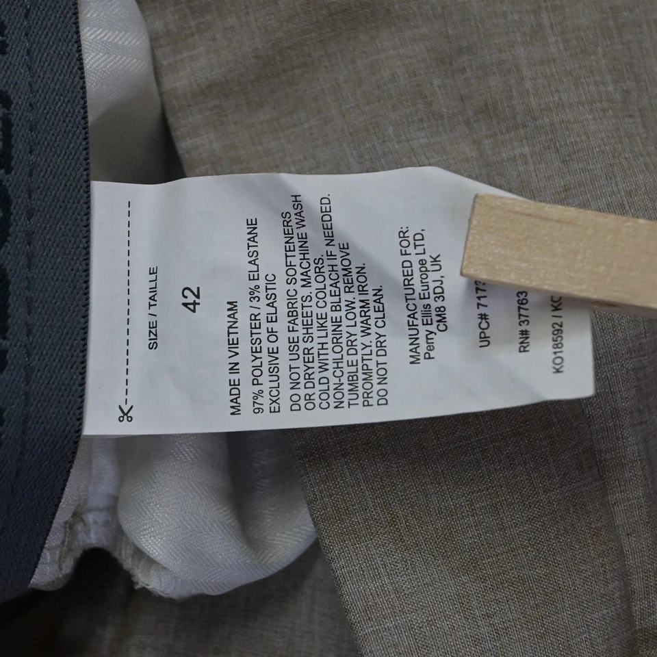 Grand Slam 42 x 9" Khaki Stretch Tech Golf Chino Shorts - Image 4 of 4