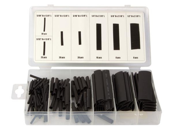 Schrumpfschlauch-Set 127-Tlg. Verschiedene GrößEn Schwarz-image