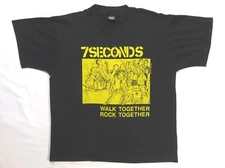 7 Seconds Vintage T Shirt 1980's Walk Together Hardcore Punk Skate Thrash Seven