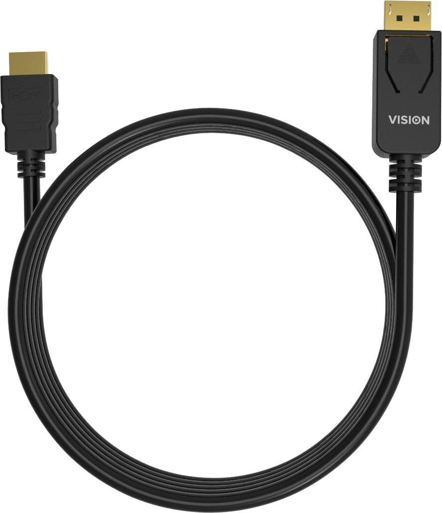 Image of Vision Video Cable - DisplayPort HDMI - m bis - 2 m - Schwarz - Cable - Digital/