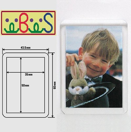 2x Blank Acrylic Fridge Magnets 50x35mm Photo Size & 60x44mm Frame Size F1443 - Picture 3 of 3