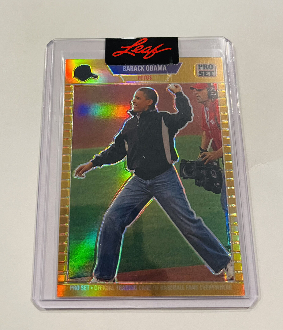 Barack Obama 2023 Leaf Pro Set #PSG46 Gold Refractor 141/199