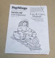 Peg-Perego Santa Fe Locomotive Model No. ED 071 Use & Care Manual