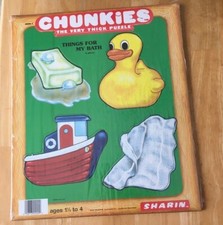 Chunkies The Very Thick Puzzle Things For My Bath 1984, New/Unopened