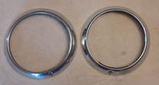 Vintage 1940s 1950s Ford Chevy Mopar Chrome Headlight Bezels Rat Hot Rod Vintage 1940s 1950s Ford Chevy Mopar Chrome Headlight Bezels Rat Hot Rod
