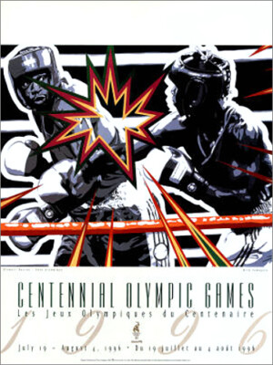 Atlanta 1996 Olympic Games BOXING Official Original Event 18x24 Wall POSTER