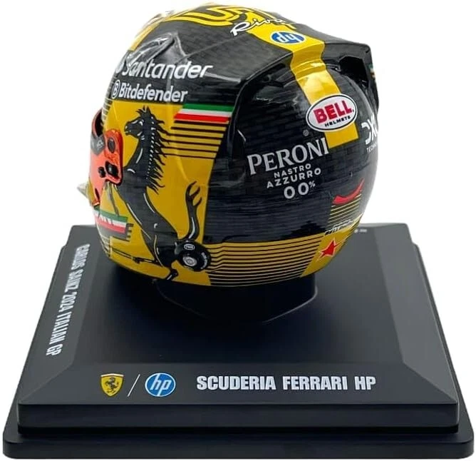 Looksmart Ferrari F1 Carlos Sainz 2024 Italian Grand Prix 1/5 Scale Helmet Black - Image 2 of 4