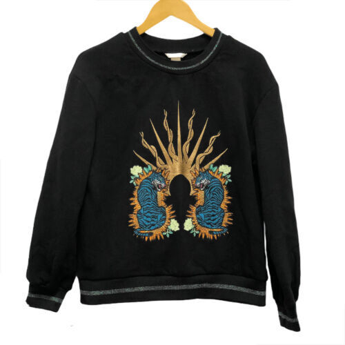 Women's Crewneck Feathered Pullover Sweater - Knox Rose™ Black L