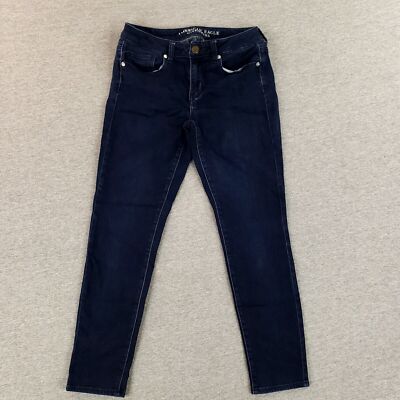 American Eagle Sz 8 Skinny Jeans Stretchy Dark Wash Super Soft Modern Comfy Nice