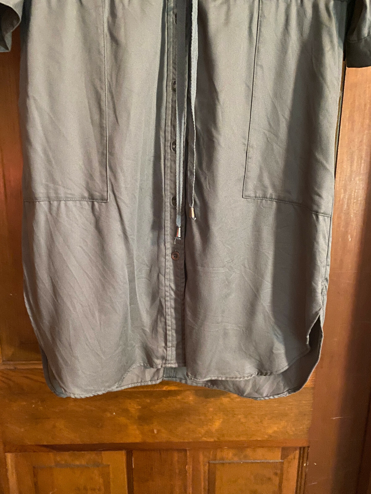 FRENCH CONNECTION GREENISH GRAY BUTTON FRONT SHIR… - image 4