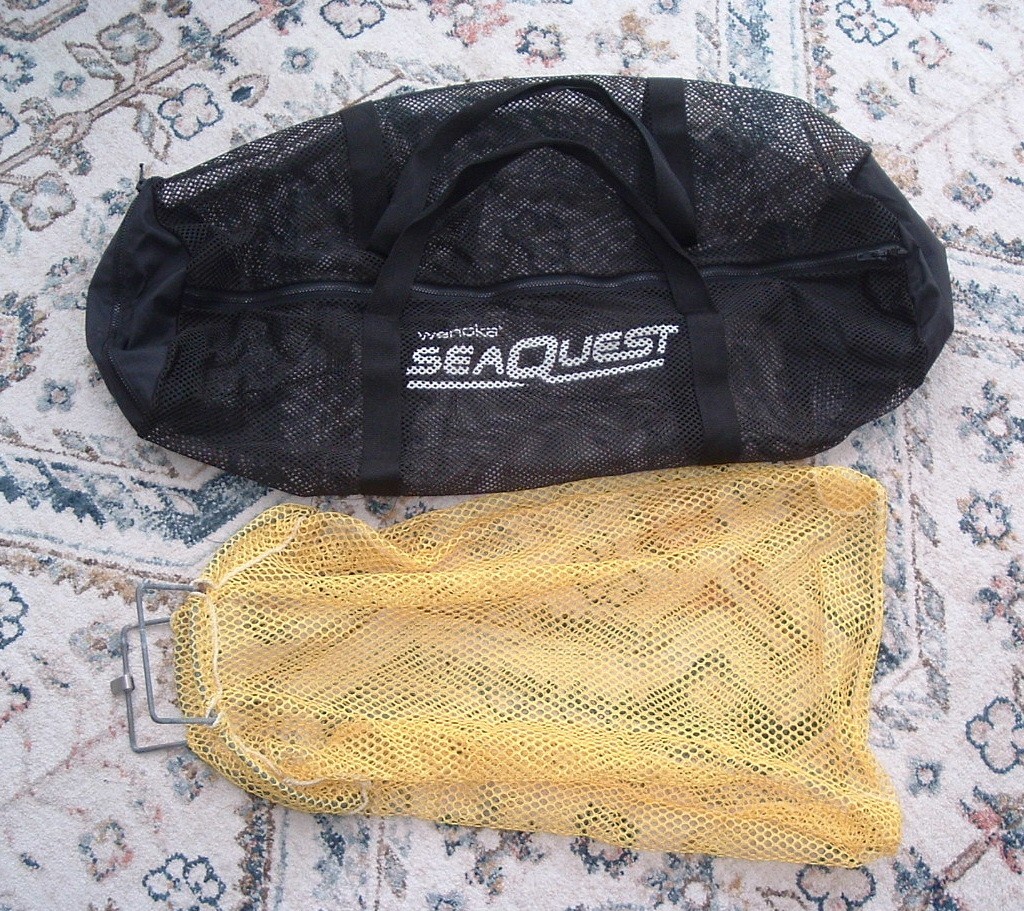 LOT OF 2 SCUBA GEAR SKIN DIVING SNORKELING GEAR BAGS, WENOKA SEA QUEST