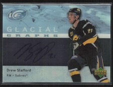 Drew Stafford 2007-08 Upper Deck Ice Glacial Graphs Auto #GG-DS Buffalo Sabres