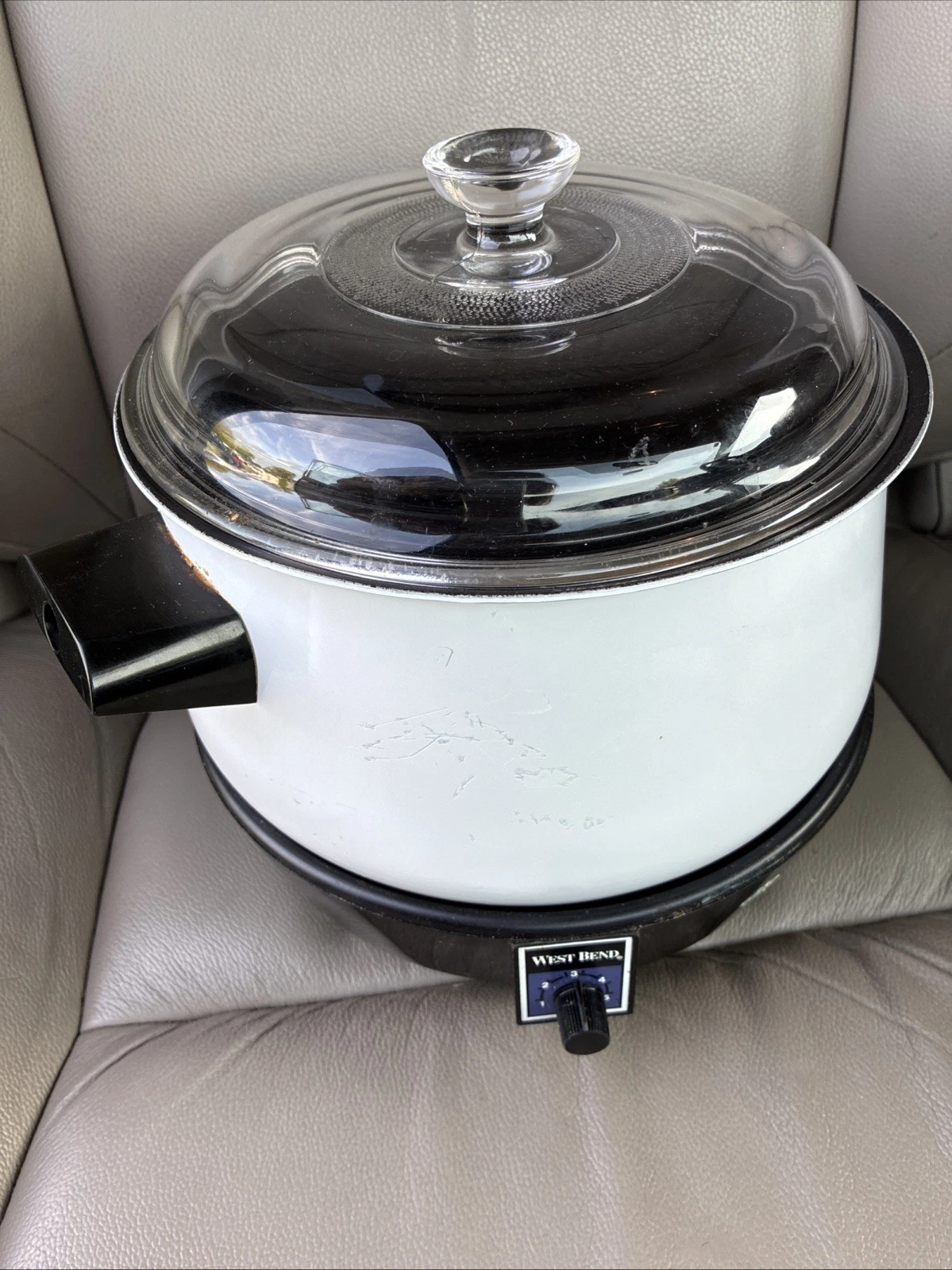 VINTAGE West Bend CROCKPOT Lazy Day slow cooker-4qt. To 6 Qts great Condition!