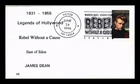 DR JIM STAMPS US COVER JAMES DEAN LEGENDS OF HOLLYWOOD FIRST DAY ISSUE