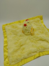 Cloud Island Yellow Chick Chicken Security Blanket Lovey Satin Crinkle