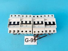Lot of 4 Siemens 5SX43 3-Pole Circuit Breakers C6 C40 400V DIN Rail MCB