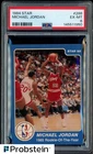 1984 Star Basketball #288 Michael Jordan RC Rookie HOF PSA 6 EX-MT