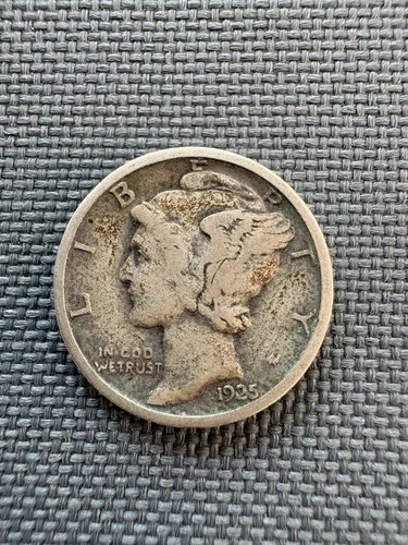 One (1) Mercury Dime | 90% Silver | Good Condition Coin | COA | Random Year