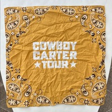 Beyonce Cowboy Carter Tour Mustard Yellow Bandana VIP Gift Concert Merch