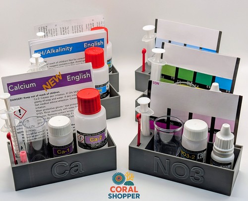 Salifert Test Kit Master Reef Set Organizer, Caddy, Holder (Ca KH Mg NO3 PO4 pH)