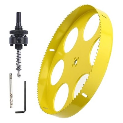 12 Inch Hole Saw with Arbor, 305mm Bi-Metal Large Hole Cutter for Wood, Drywall,
