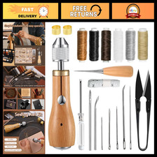 Leather Sewing Awl Kit with Waxed Thread - Perfect for Stitching Crafting