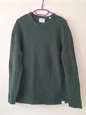 Only & Sons leichter Sommer Strick Pullover, Gr. L, dunkelgrün