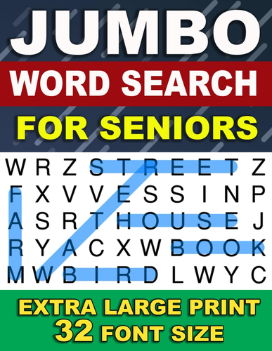 Jumbo Word Search for Seniors Extra Large Print Puzzles 1500 Words 32