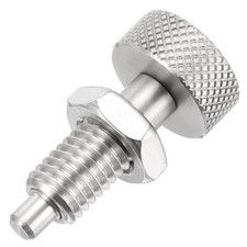 M8x1.25 Spring Plunger with Knurled Handle Coarse Thread Index Plunger