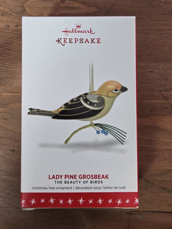 Hallmark 2016 Lady Pine Grosbeak Beauty of BIRDS Limited Edition Ornament