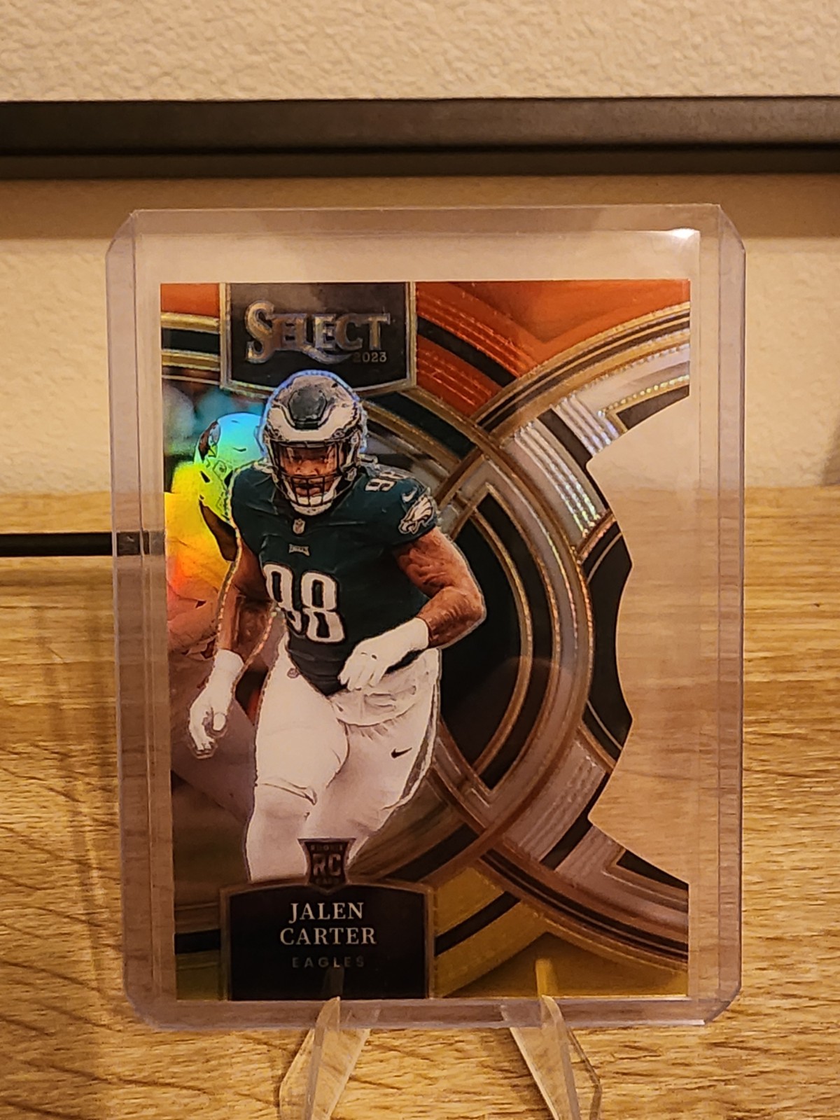 2023 Panini Select Premier Level Jalen Carter Red & Yellow Prizm Die-Cut (RC)