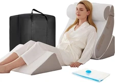  4-piece wedge pillow set, suitable for postoperative recovery, orthopedic bed 
