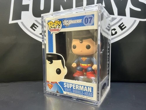 Pop Heroes DC Universe Superman Bobble-Head Funko Vaulted Rare