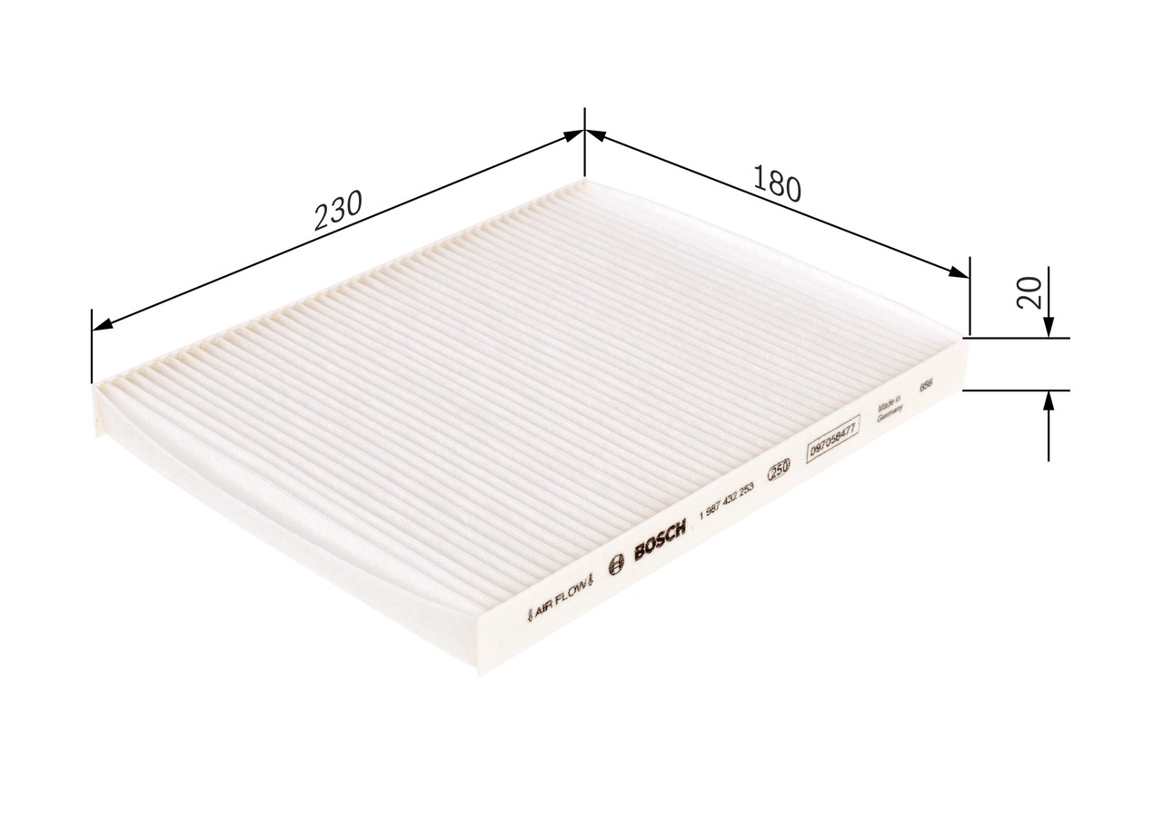 Genuine Bosch Interior Particulate Cabin Pollen Filter - 1987432253 - Image 23