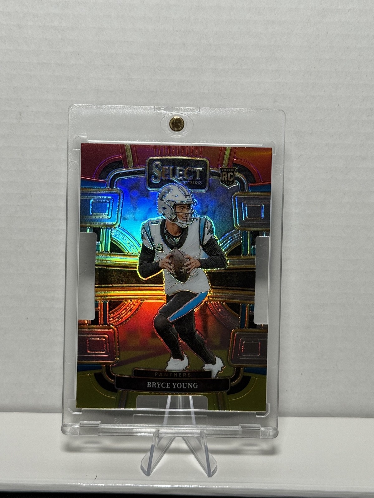 2023 Panini Select - Concourse Bryce Young #14 Red & Yellow Prizm Die-Cut (RC)