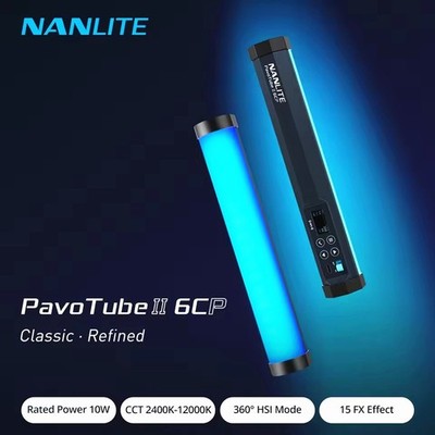 Nanlite PavoTube II 6CP RGBWW Led Video Tube Light Stick Full Color 2400K-12000K