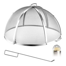 VEVOR Fire Pit Spark Screen 76.2 cm Dome Stainless Steel Mesh Cover Lid Outdoor