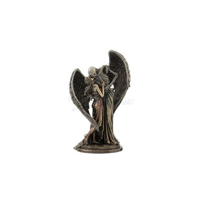 Unicorn Studios WU76855A4 Kiss of Death Antique Bronze Finish Winged Skeleton